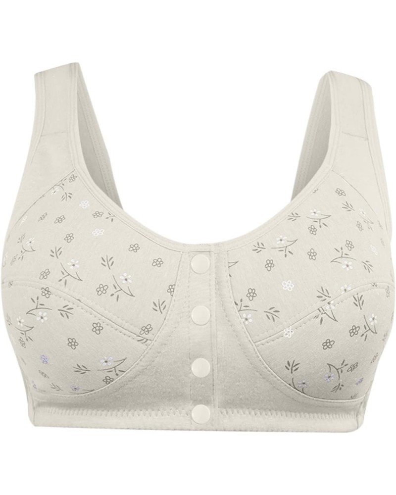 Daisy Bra for Women 2024 Push Up Sports Bras No Underwire Wireless Bras Front Closure Cotton Support Bras for Older Women E K...