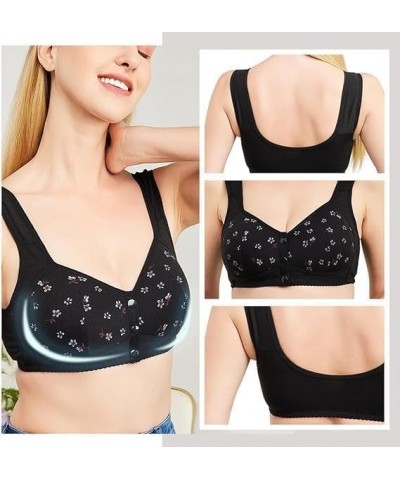 Daisy Bra for Women 2024 Push Up Sports Bras No Underwire Wireless Bras Front Closure Cotton Support Bras for Older Women E K...