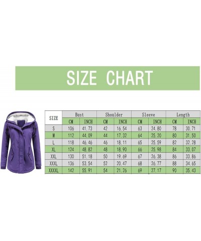 Plus Size Winter Coats for Women Thicken Fleece Lined Parka Hooded Zip Up Snap Button Mid Length Casual Outwear with Pockets ...