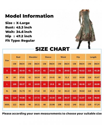 Spring Dresses for Women Long Sleeve Floral Print Elegant Wedding Holiday Party Splice Large Swing Summer Maxi Dress E-blue $...