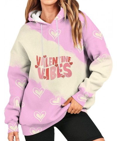 Women's Fashion Heart Sweater Valentines Day Hoodies Sweatshirts Funny Love Printed Long Sleeve Crewneck Pullover Tops 3-hot ...