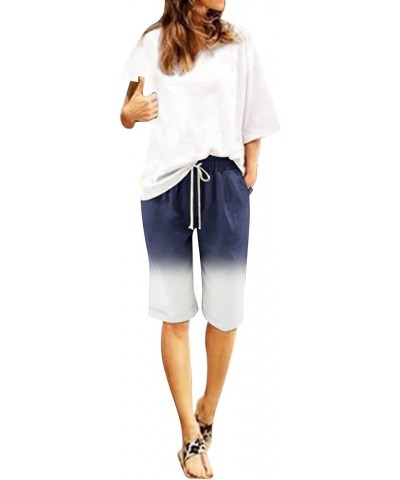 Bermuda Shorts for Women Plus Size,Womens Bermuda Shorts for Summer Casual Workout High Waisted Soft Bermuda Shorts Navy $11....