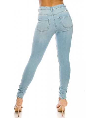 Aphrodite Skinny Cargo Jeans for Women - High Waisted Hand Sanding Distressed Ripped Jeans Stretch Denim Pants 4601a-light Bl...