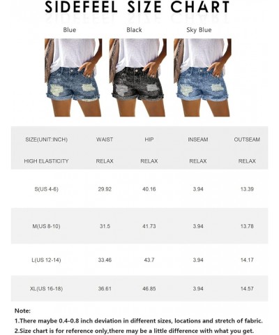 Women Mid Rise Distressed Cuffed Rolled Hem Casual Denim Jeans Shorts 19 Black $16.08 Shorts