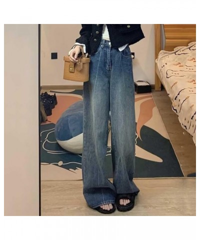 Straight Women Women Baggy Jeans Trousers High Waist E-Girl Style Streetwear Vintage Denim Womens Jeans Trendy Fall Jeans2-bl...