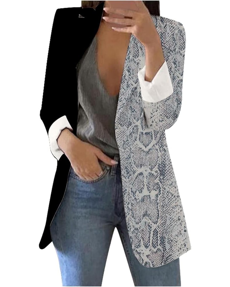 Women's Lightweight Blazer Jackets Casual Lapel Long Sleeve Blazer Suits for Work Boyfriend Blazers for Women Black $12.38 Bl...