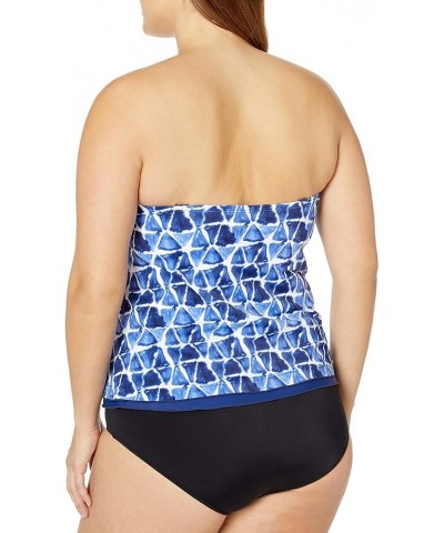 Women's Ruffle Bandeau Tankini Swimsuit Top Navy//Atlantis $9.90 Swimsuits