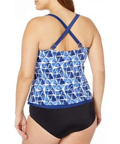 Women's Ruffle Bandeau Tankini Swimsuit Top Navy//Atlantis $9.90 Swimsuits