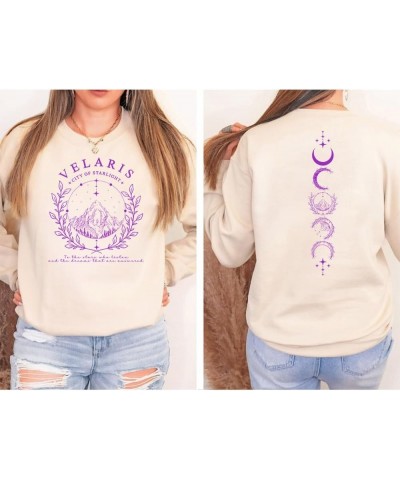 Velaris City of Starlight Sweatshirt - The Night Court Acotar Booklish Sweater, Velaris 2 Sided Sweatshirt Sand $20.00 Sweats...