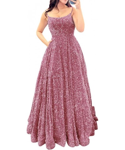 Women's Prom Dress Long 2024 Sexy Evening Dress A Line Military Ball Gown Party Dresses 1806-dusty Rose $38.95 Dresses