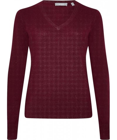 100% Pure Cashmere V-Neck Women's Sweater Maroon $37.44 Sweaters