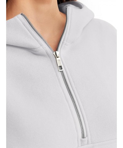 Womens Hoodies Quarter Zip Pullover Oversized Sweatshirts Half Zip Pullover With Pockets Fall Clothes White $20.89 Hoodies & ...