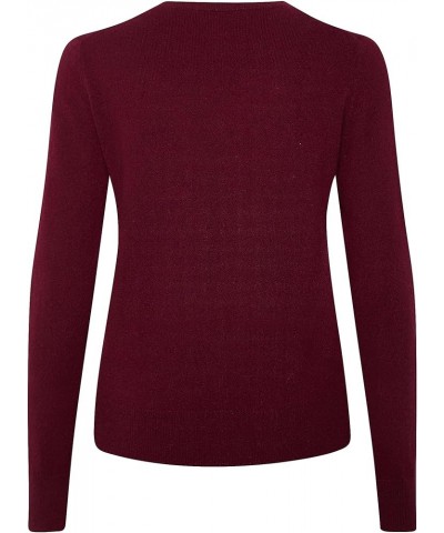 100% Pure Cashmere V-Neck Women's Sweater Maroon $37.44 Sweaters