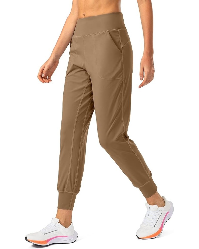 Women's Joggers with Zipper Pockets High Waisted Athletic Workout Yoga Pants Joggers for Women Regular Dark Khaki $15.75 Acti...