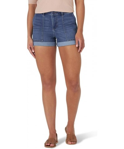 Women's Legendary Regular Fit Mid Rise Rolled Utility Short Sea Spray $14.53 Shorts