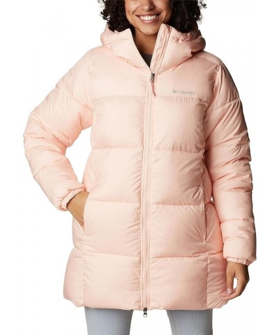 Women's Puffect Mid Hooded Jacket Peach Blossom $58.62 Jackets