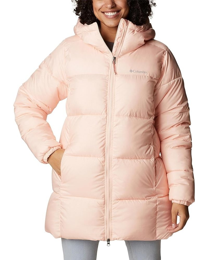 Women's Puffect Mid Hooded Jacket Peach Blossom $58.62 Jackets