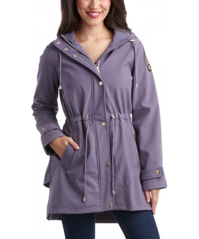 Women's Jacket – Water Resistant Softshell Raincoat, Ruffle Back - Long Hooded Rain Jacket for Women, S-XL Lavender $25.28 Coats