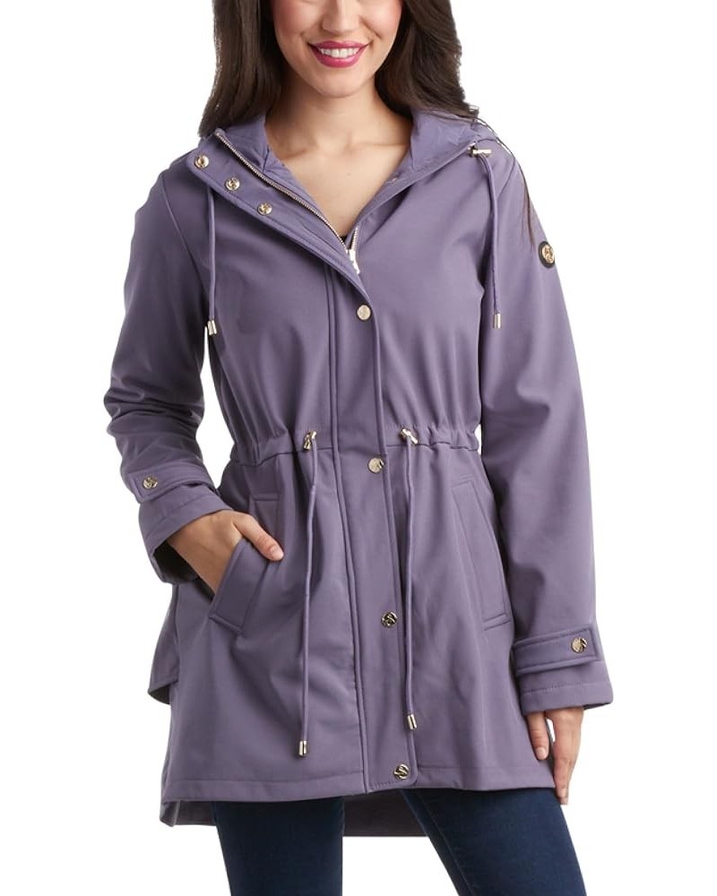 Women's Jacket – Water Resistant Softshell Raincoat, Ruffle Back - Long Hooded Rain Jacket for Women, S-XL Lavender $25.28 Coats