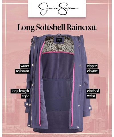 Women's Jacket – Water Resistant Softshell Raincoat, Ruffle Back - Long Hooded Rain Jacket for Women, S-XL Lavender $25.28 Coats