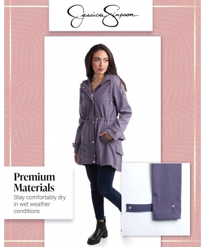 Women's Jacket – Water Resistant Softshell Raincoat, Ruffle Back - Long Hooded Rain Jacket for Women, S-XL Lavender $25.28 Coats