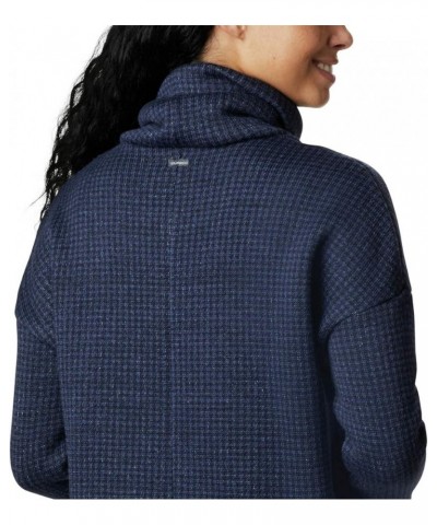 Women's Chillin Fleece Pullover Dark Nocturnal Houndstooth Print $24.19 Jackets