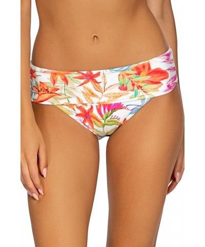 Women's Standard Hannah Foldover High Waist Swimsuit Bikini Bottom Tropical Breeze $29.25 Swimsuits