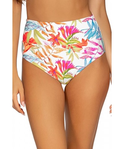 Women's Standard Hannah Foldover High Waist Swimsuit Bikini Bottom Tropical Breeze $29.25 Swimsuits