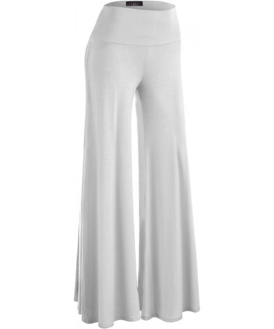 LL Womens Chic Palazzo Lounge Pants - Made in USA Wb750_white $14.53 Pants