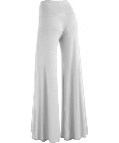 LL Womens Chic Palazzo Lounge Pants - Made in USA Wb750_white $14.53 Pants