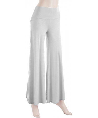 LL Womens Chic Palazzo Lounge Pants - Made in USA Wb750_white $14.53 Pants