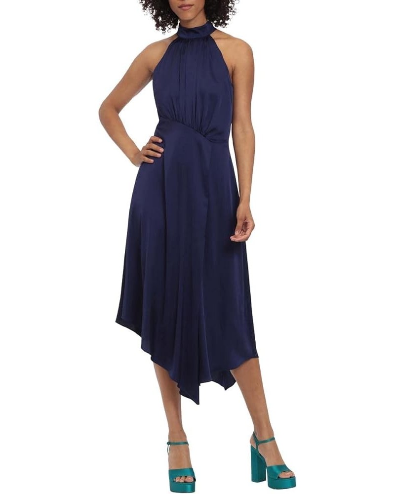 Women's Halter Neck Dress with Empire Waist and Asymmetric Hem Astral Aura $15.70 Dresses