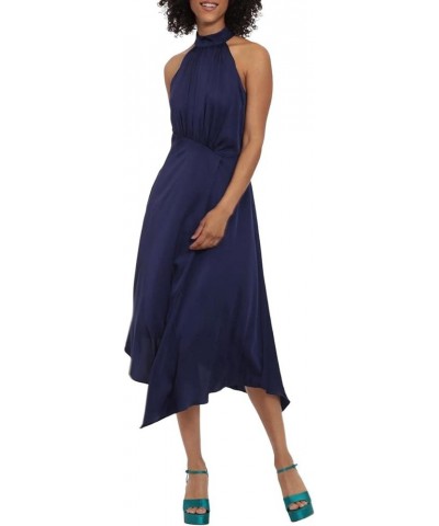 Women's Halter Neck Dress with Empire Waist and Asymmetric Hem Astral Aura $15.70 Dresses