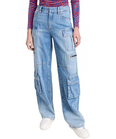 Women's Cay Baggy Denim Cargo Jeans Brea Blue $124.00 Jeans