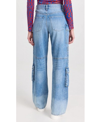 Women's Cay Baggy Denim Cargo Jeans Brea Blue $124.00 Jeans