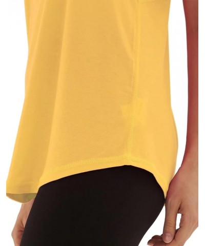 Women's Workout Racerback Tank Tops Loose Fit Sleeveless Athletic Shirts Yolk Yellow $13.13 Activewear