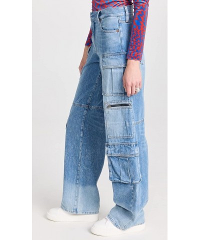 Women's Cay Baggy Denim Cargo Jeans Brea Blue $124.00 Jeans