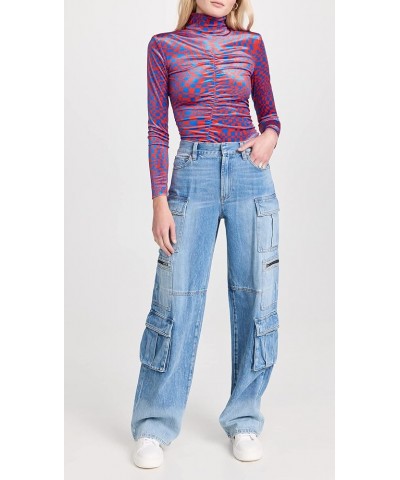 Women's Cay Baggy Denim Cargo Jeans Brea Blue $124.00 Jeans