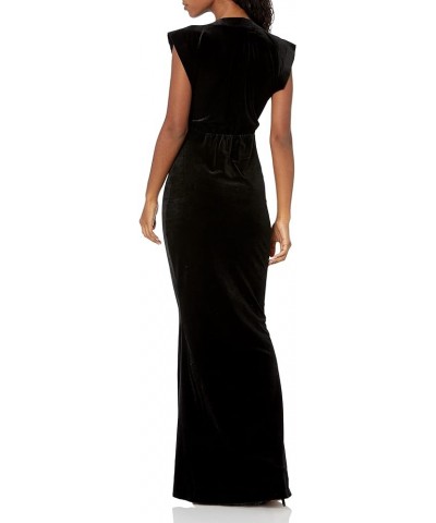 Women's V Neck Rectangle Gown Black $70.79 Dresses