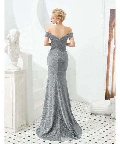 Women's Off Shoulder Side Split Mermaid Prom Evening Gown Blush $33.96 Dresses