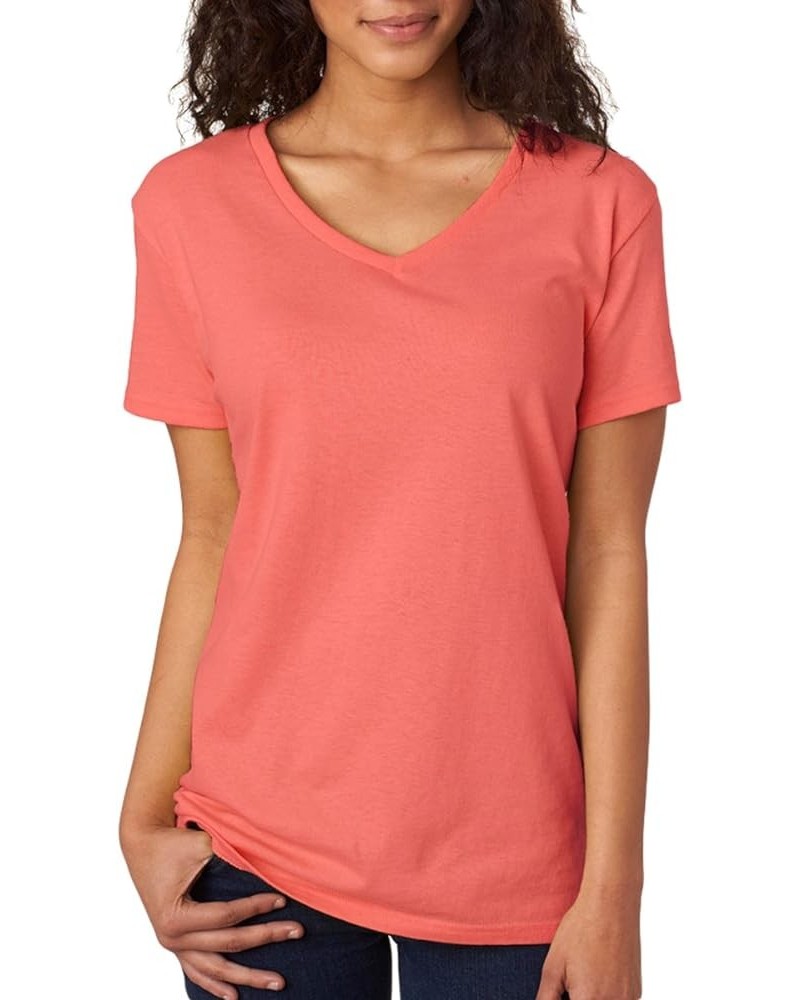 G5V00L Ladies V-Neck Tee Coral Silk $7.45 T-Shirts