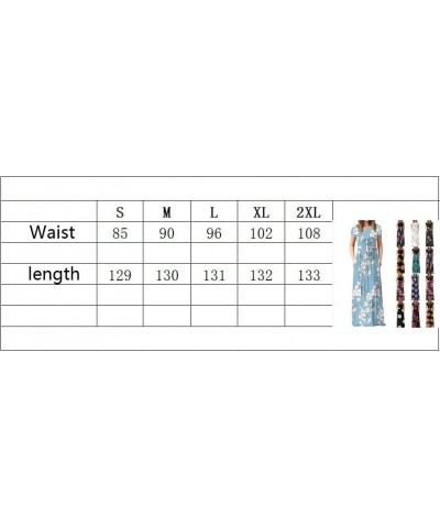 Maxi Dresses for Women 2023 Short Sleeve Sleeveless Maxi Dress Casual Loose Empire Waist Long Dresses with Pockets B-color6 $...