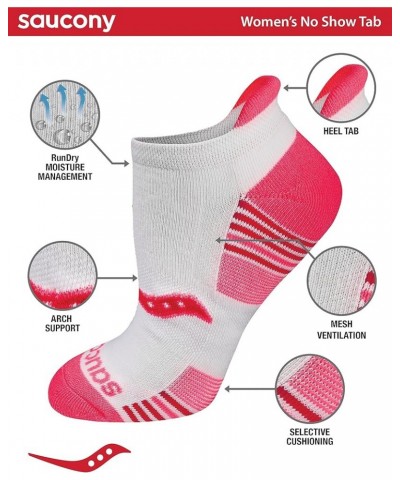 Women's Multipack Performance Heel Tab Athletic Socks White Assorted (16 Pairs) $10.70 Activewear