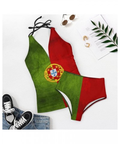 Trinidad and Tobago Flag Split Skirt Suit Women Vintage Sexy Swimsuit Bikini L Large White-3 $22.56 Swimsuits