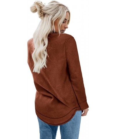 Oversized Sweatshirts for Women Long Sweaters Crewneck Winter Caramel $10.15 Hoodies & Sweatshirts