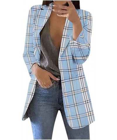 Blazers for Women Business Work Casual Open Front Blazer Suit 2023 Fall Fashion Plus Size Long Cardigan Blazer Jacket 04-ligh...