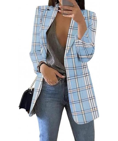 Blazers for Women Business Work Casual Open Front Blazer Suit 2023 Fall Fashion Plus Size Long Cardigan Blazer Jacket 04-ligh...