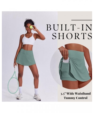 Tennis Skirts for Women Pleated Athletic Skort Lightweight Golf Skirts with Shorts Pocket Workout Pickleball Sage Grey $14.24...