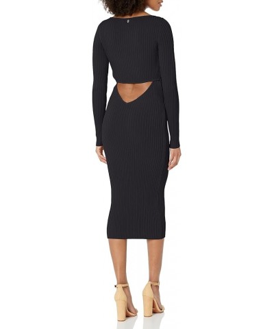 Women's Essential Long Sleeve Adele Sweater Dress Jet Black $22.52 Dresses