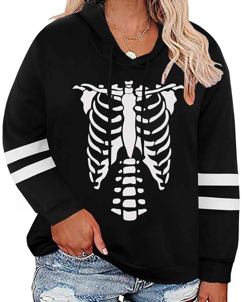 Women's Plus Size Hoodies Tie Dye Hoodie Long Sleeve Sweatshirts Drawstring Pullover Casual Sweater top L-5XL A1_4_halloween ...